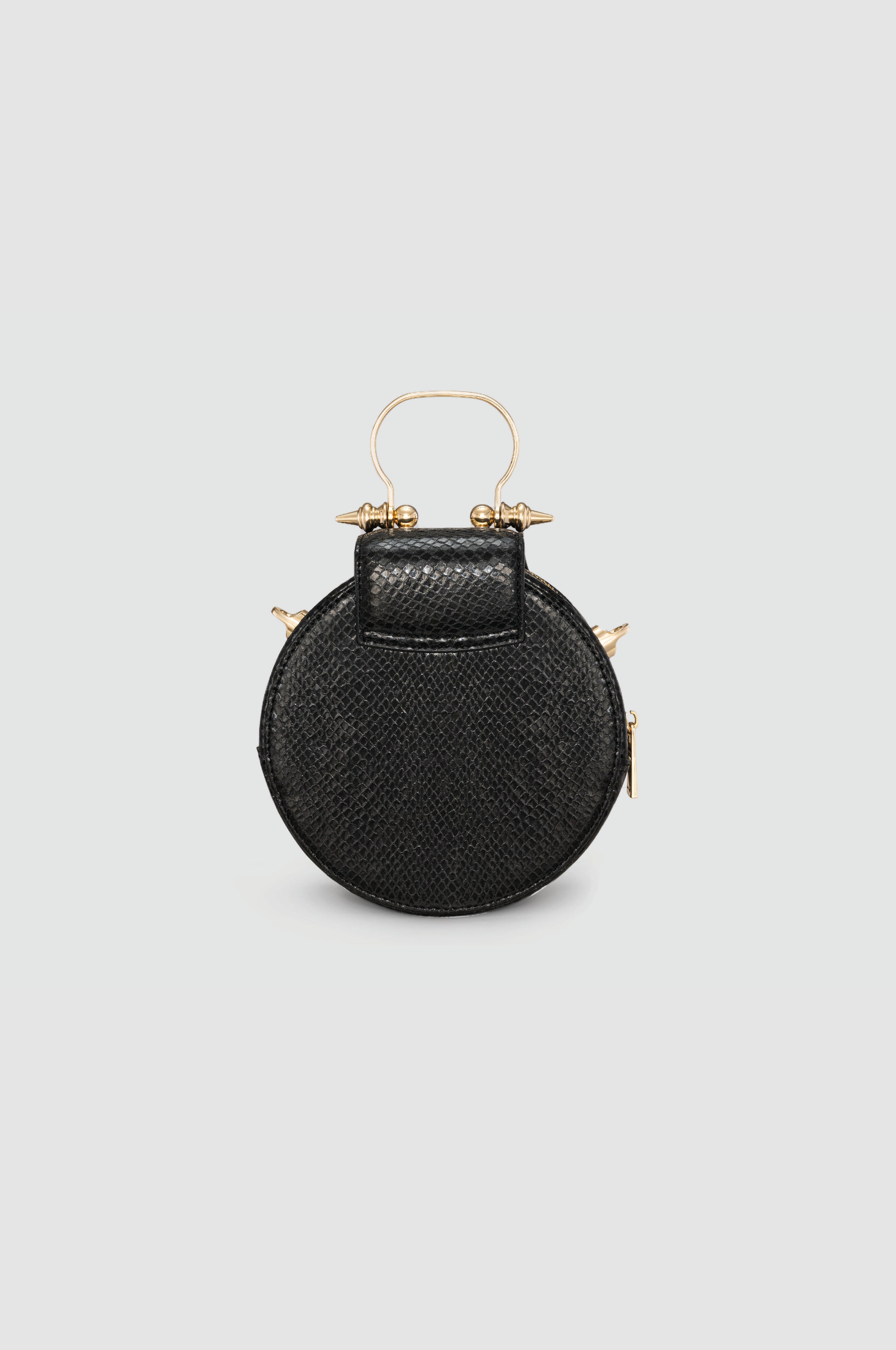 Okhtein Mini Dome - Black Snake - Designer Mini Handbag - Handbags 3