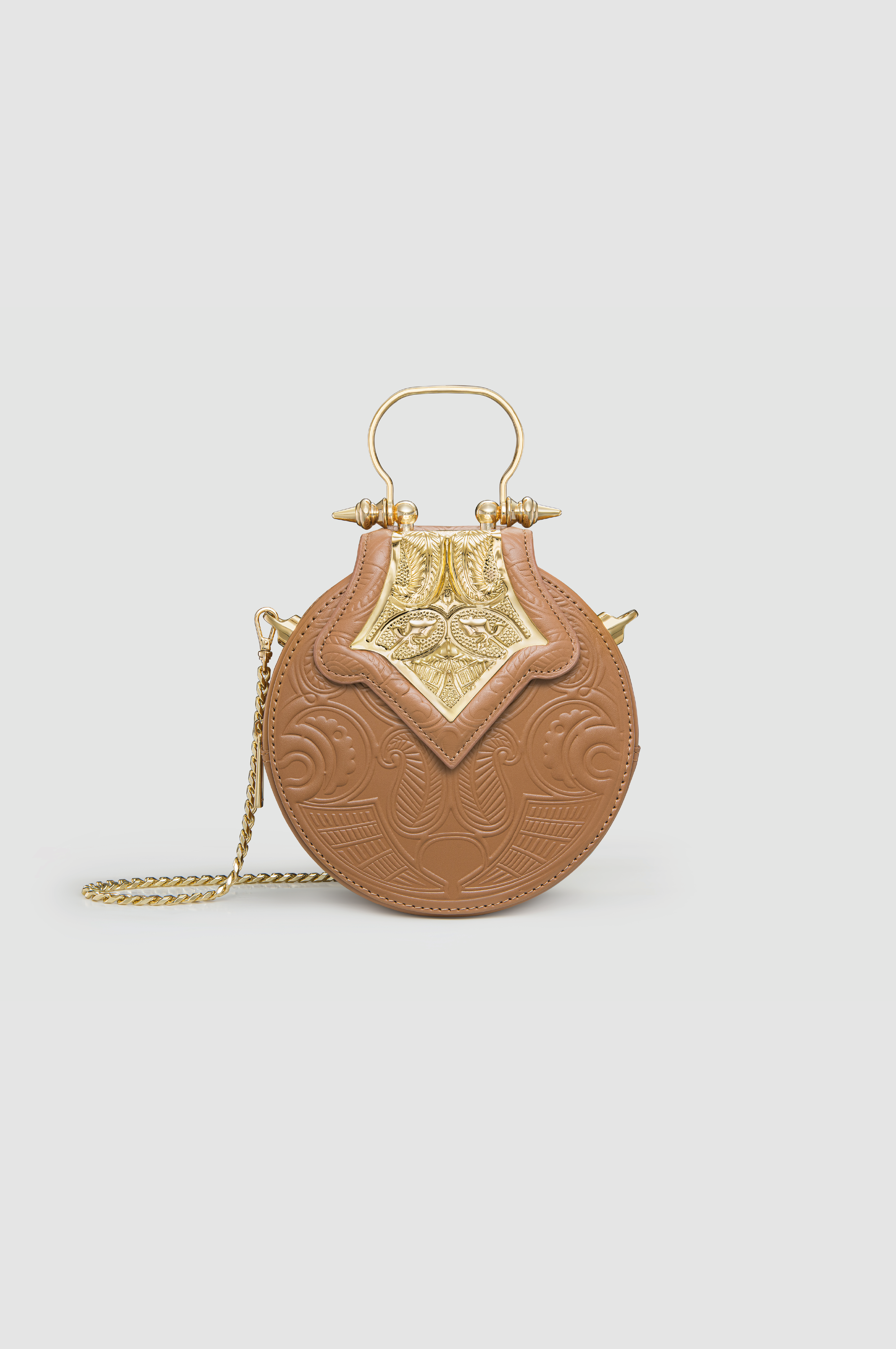 Okhtein Mini Dome Embossed - Corda - Designer Mini Handbag - Handbags 1