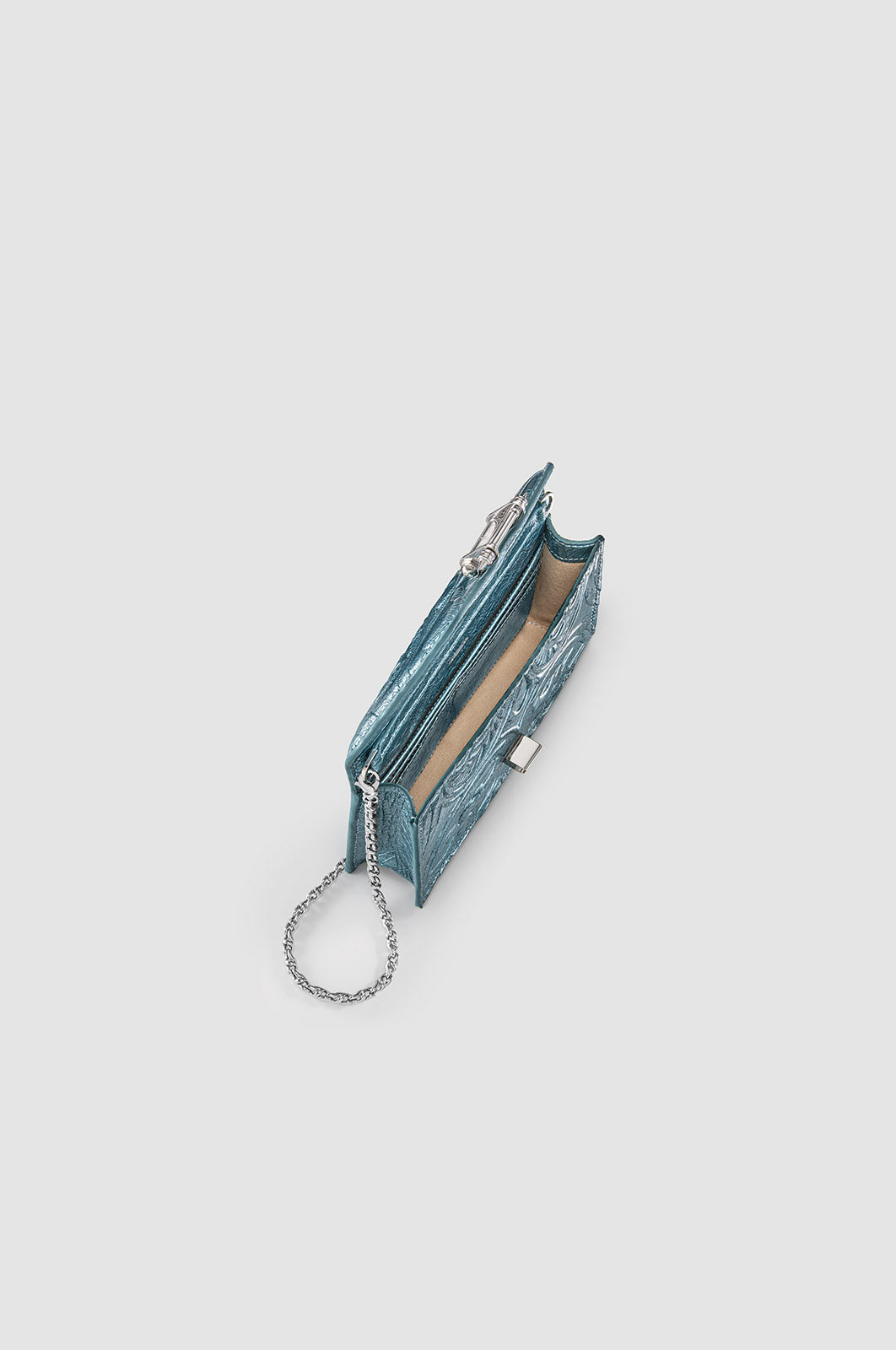 Embossed Pochette with Lock