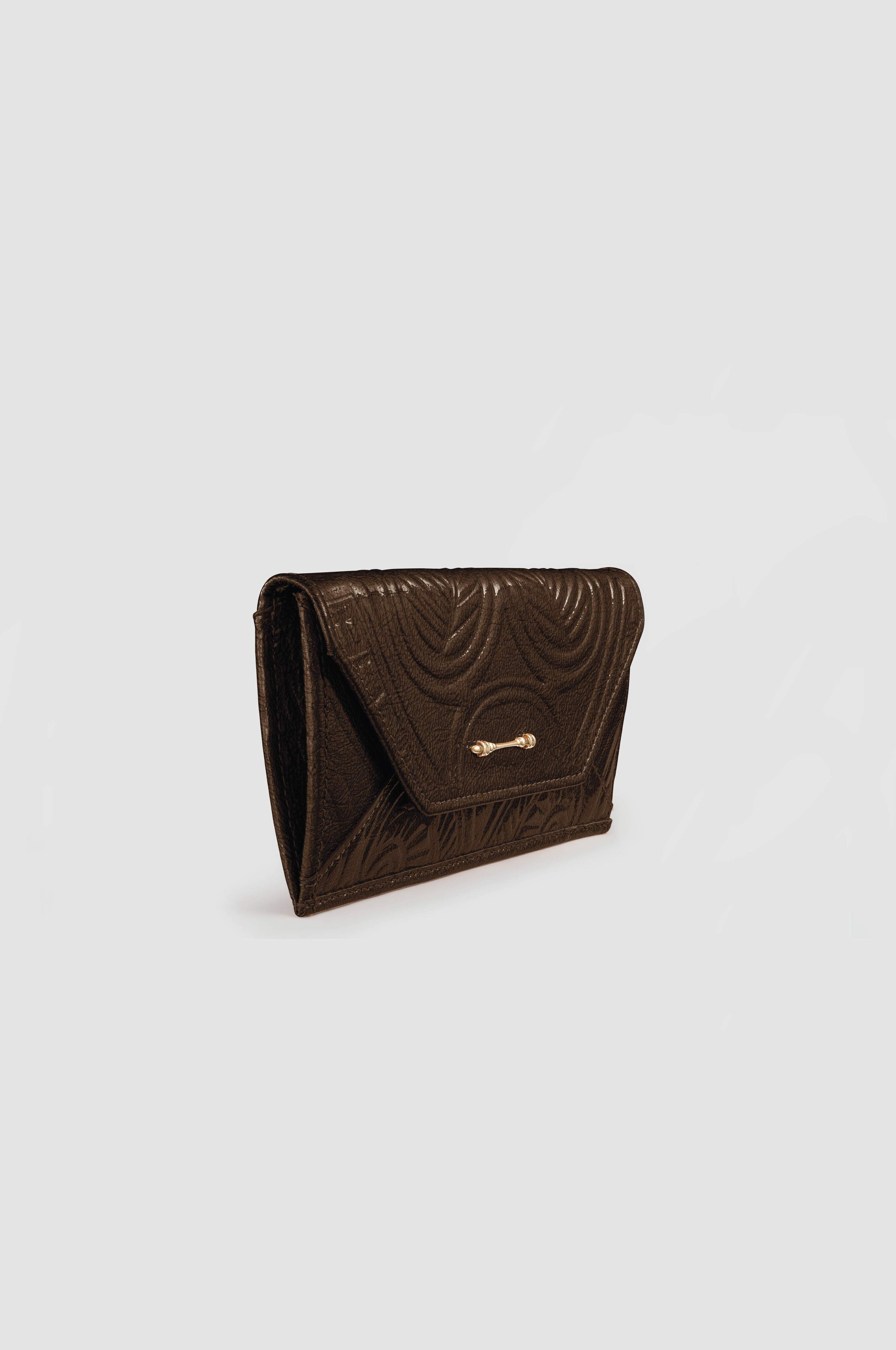 Okhtein Embossed Envelope Wallet - Brown Gel - Designer Wallet - Wallets 3