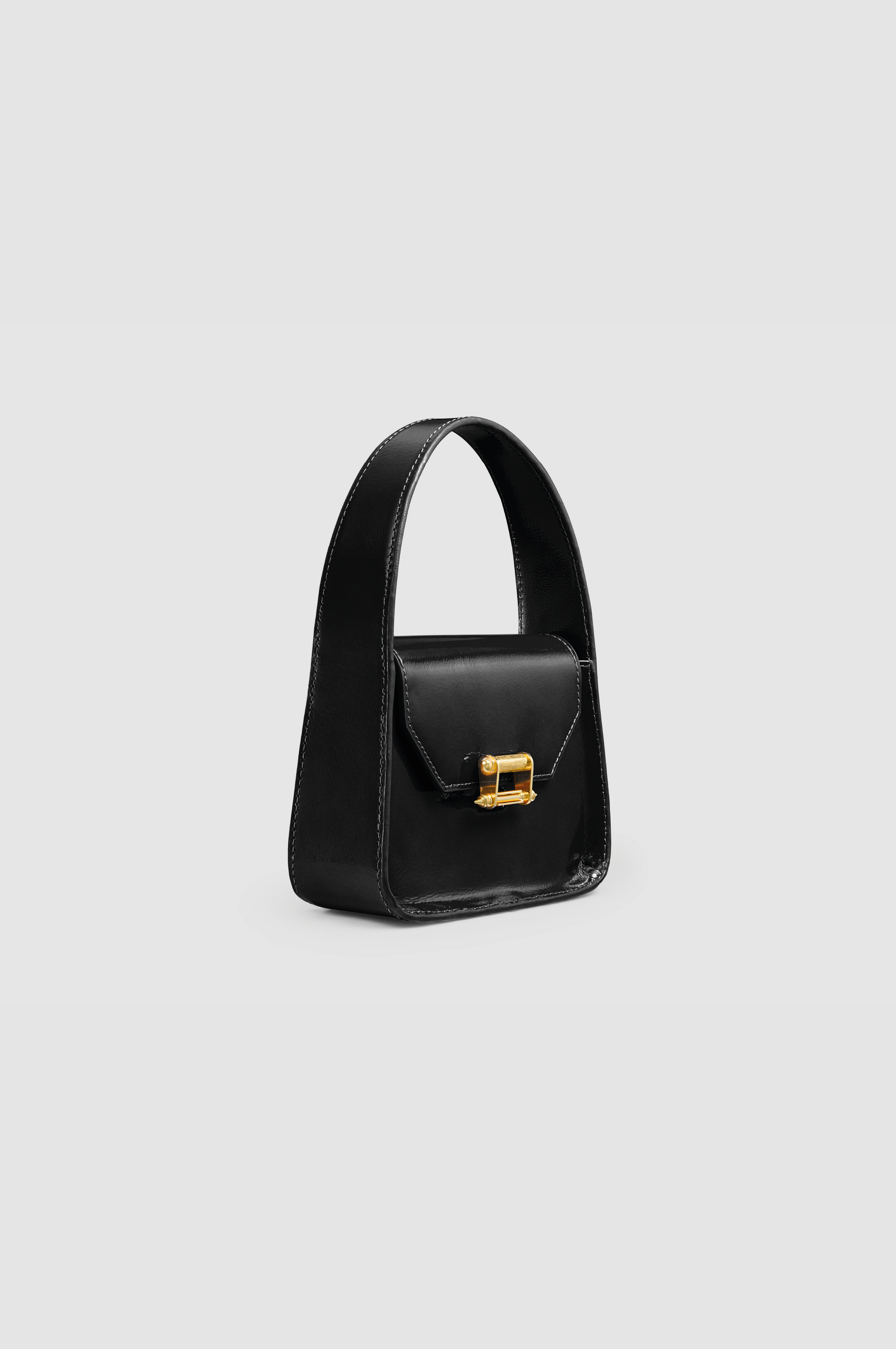 Okhtein Mini Feryel - Black Patent - Designer Mini Handbag - Handbags 2