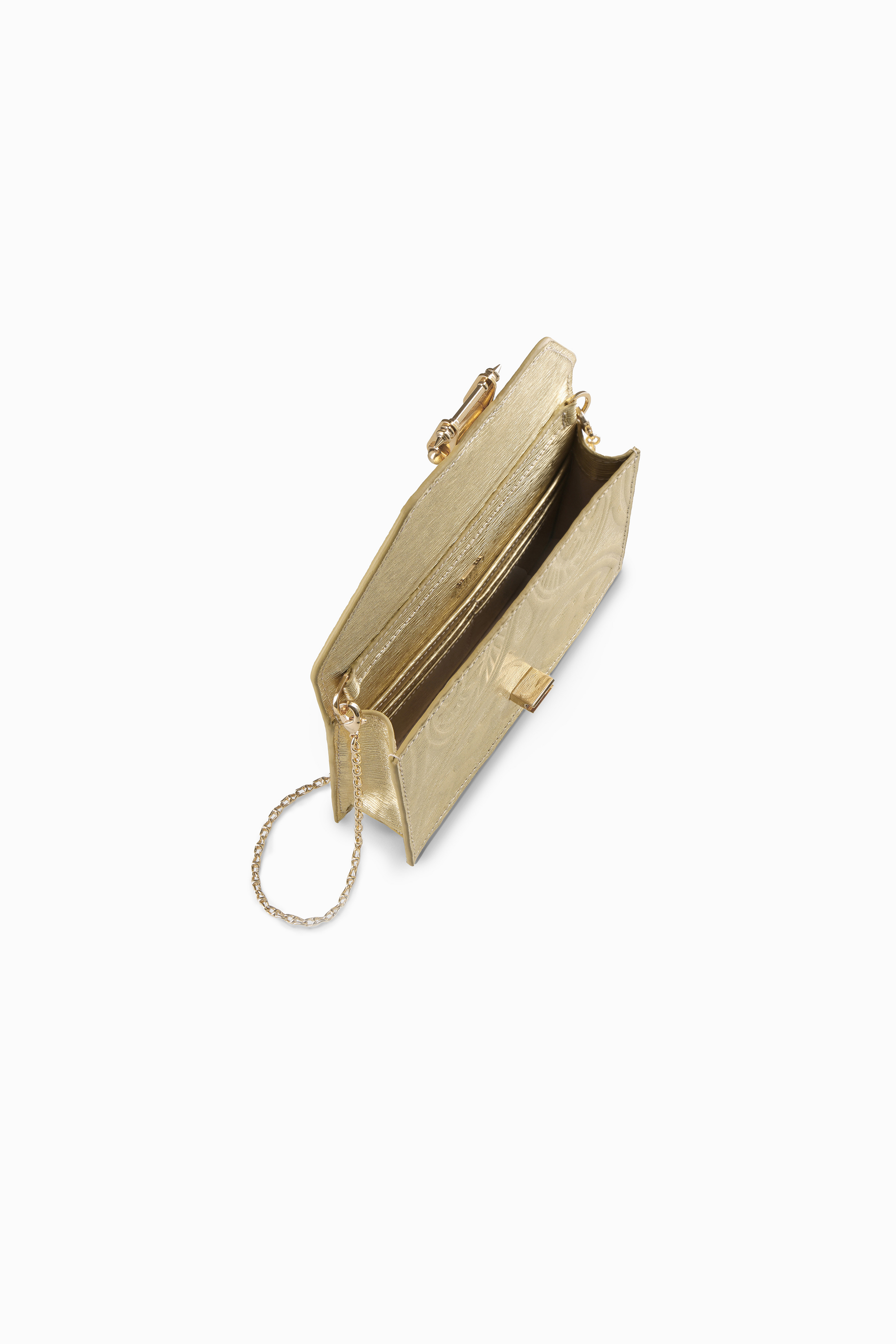 Embossed Pochette with Lock