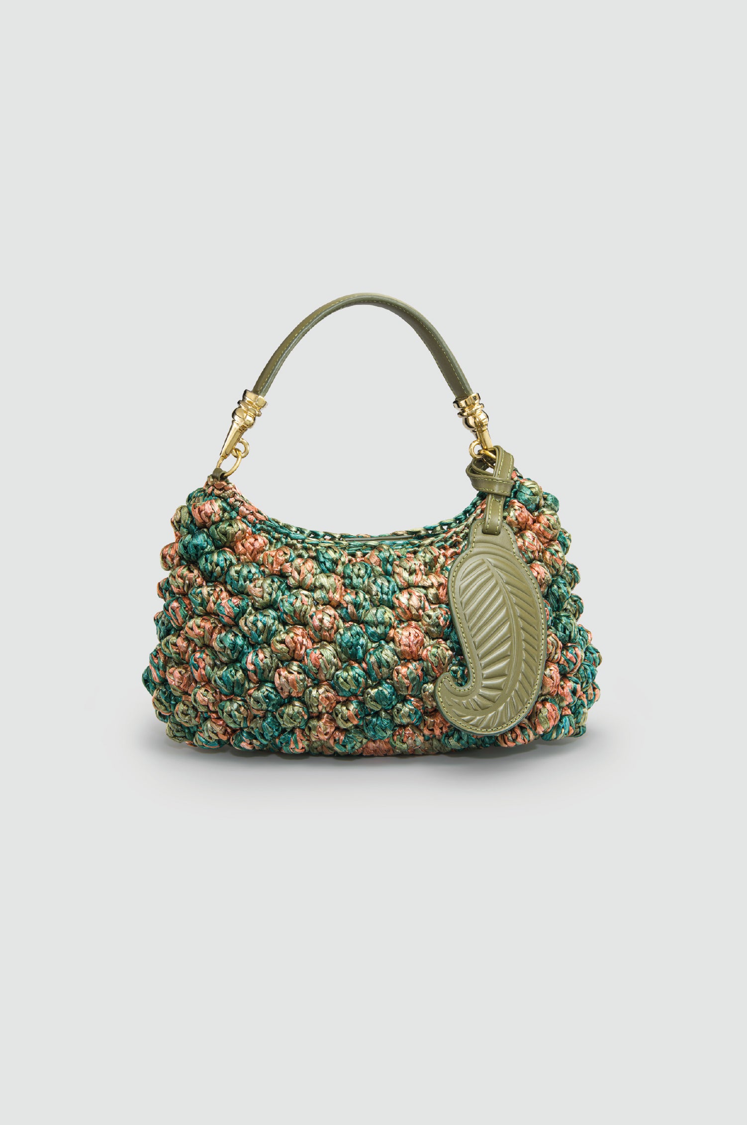 Okhtein Tala HandBag - Green Crochet Raffia - Designer Handbag - Handbags 1