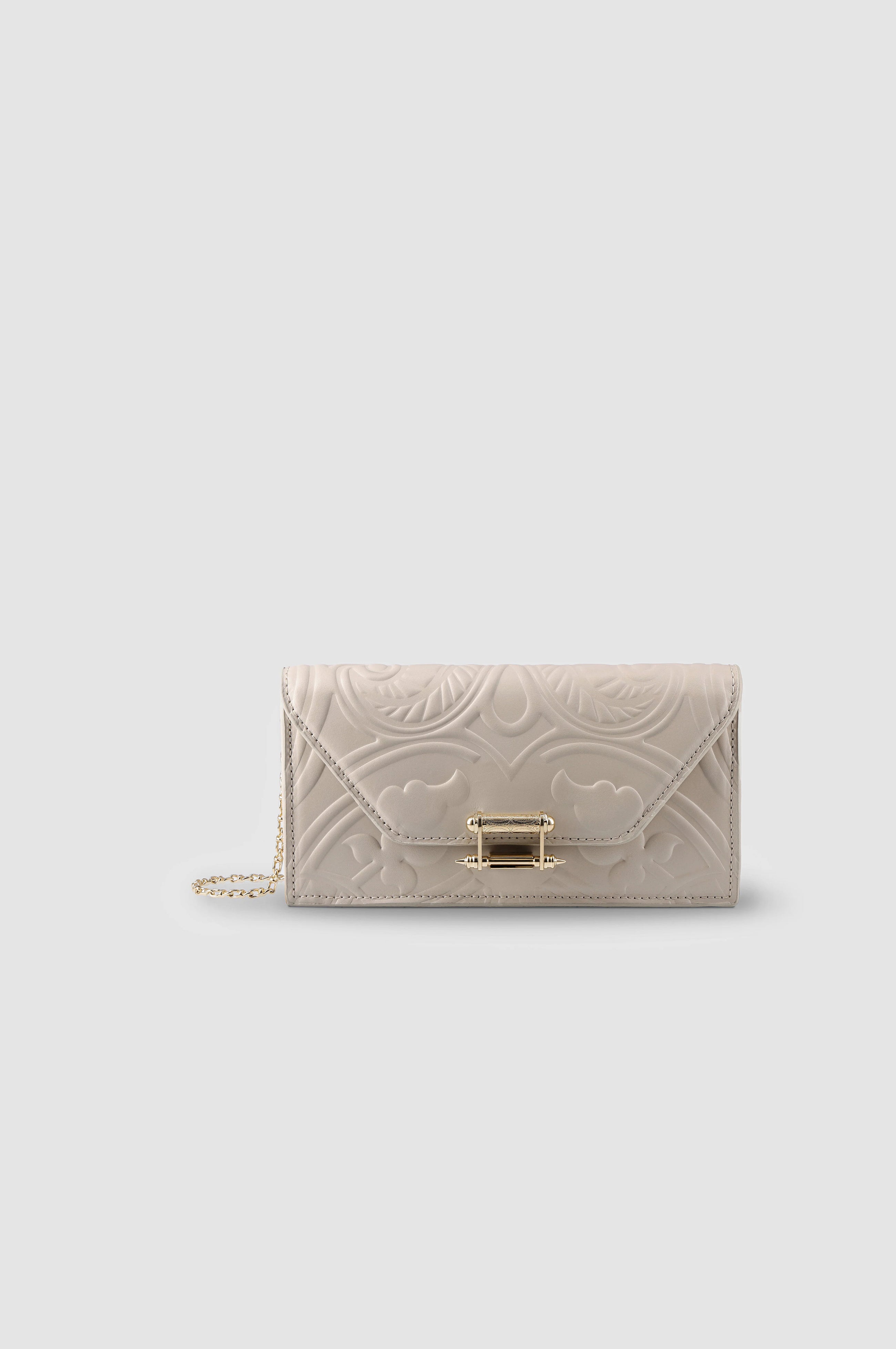 Embossed Pochette with Lock