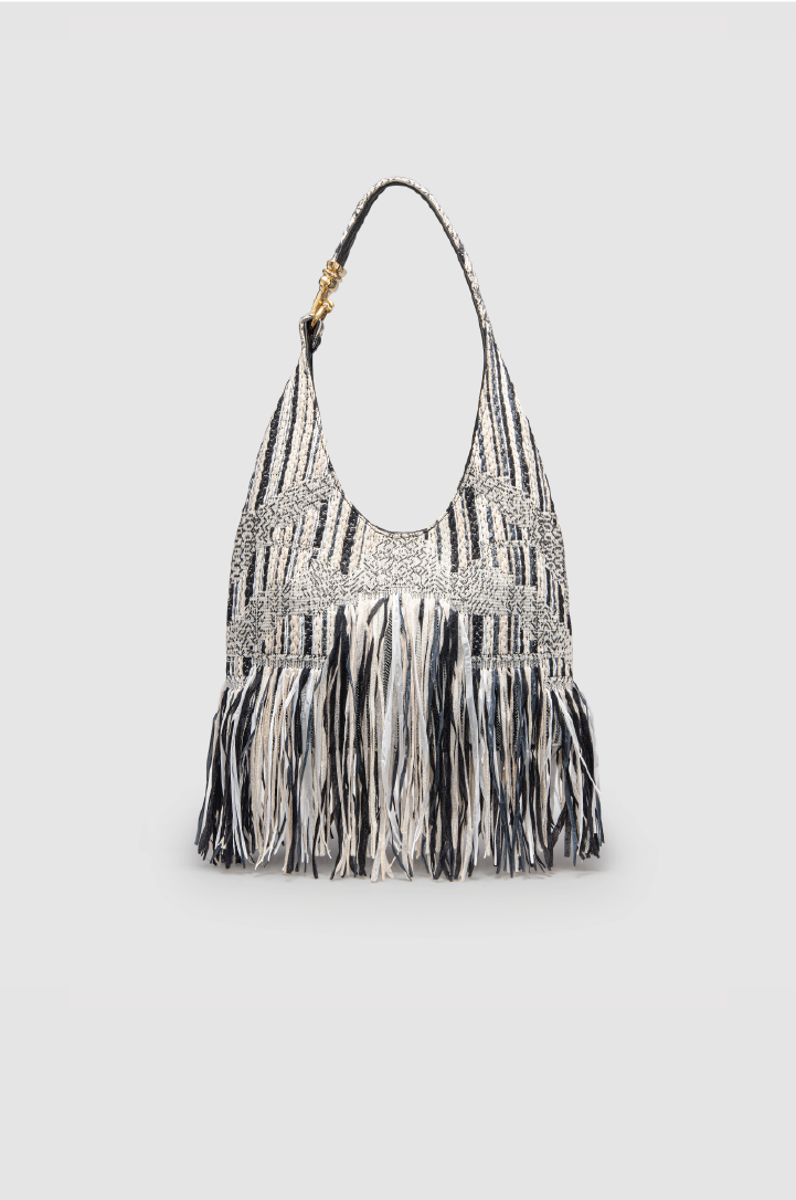 Okhtein Mini Shali - Black & Ivory - Designer Handbag