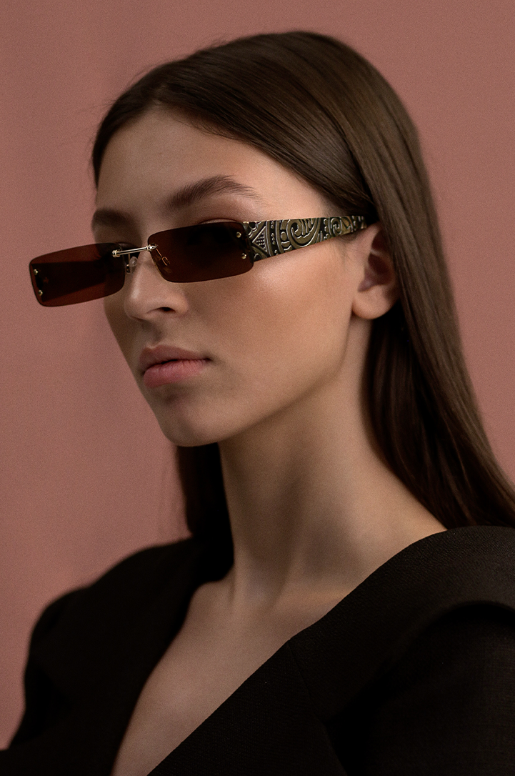 Okhtein Palmette Heat Shades - Brown - Designer Shades - Sunglasses 3