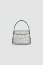 Okhtein Mini Feryel With Lock - Silver Ostrich - Designer Mini Handbag - Handbags 5