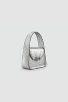 Okhtein Mini Feryel With Lock - Silver Ostrich - Designer Mini Handbag - Handbags 2