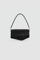Okhtein Asymmetrical Baguette - Black Patent - Designer Handbag - Back