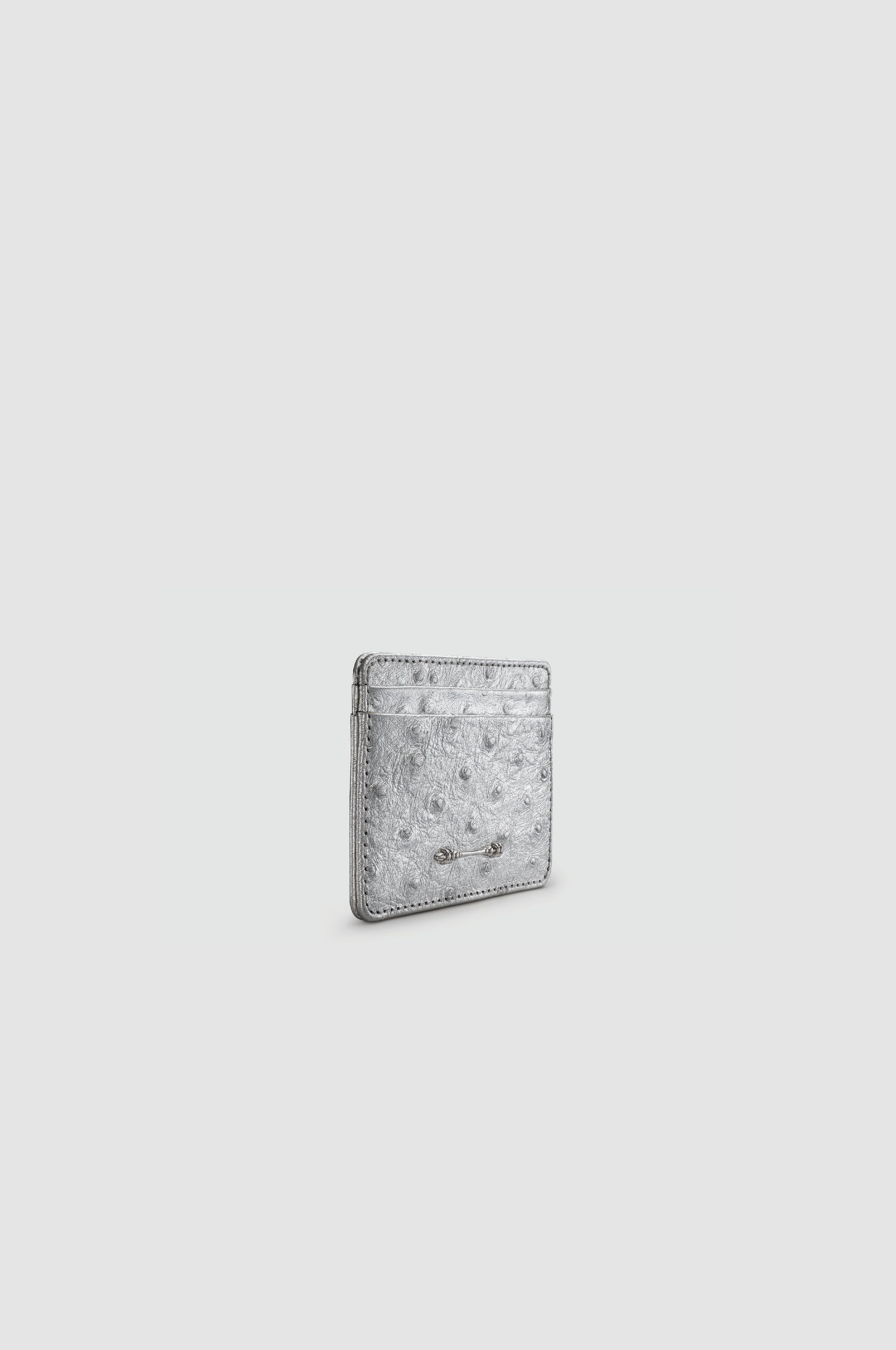 Okhtein Ostrich Cardholder - Silver Ostrich - Designer Cardholder - Card Cases 2