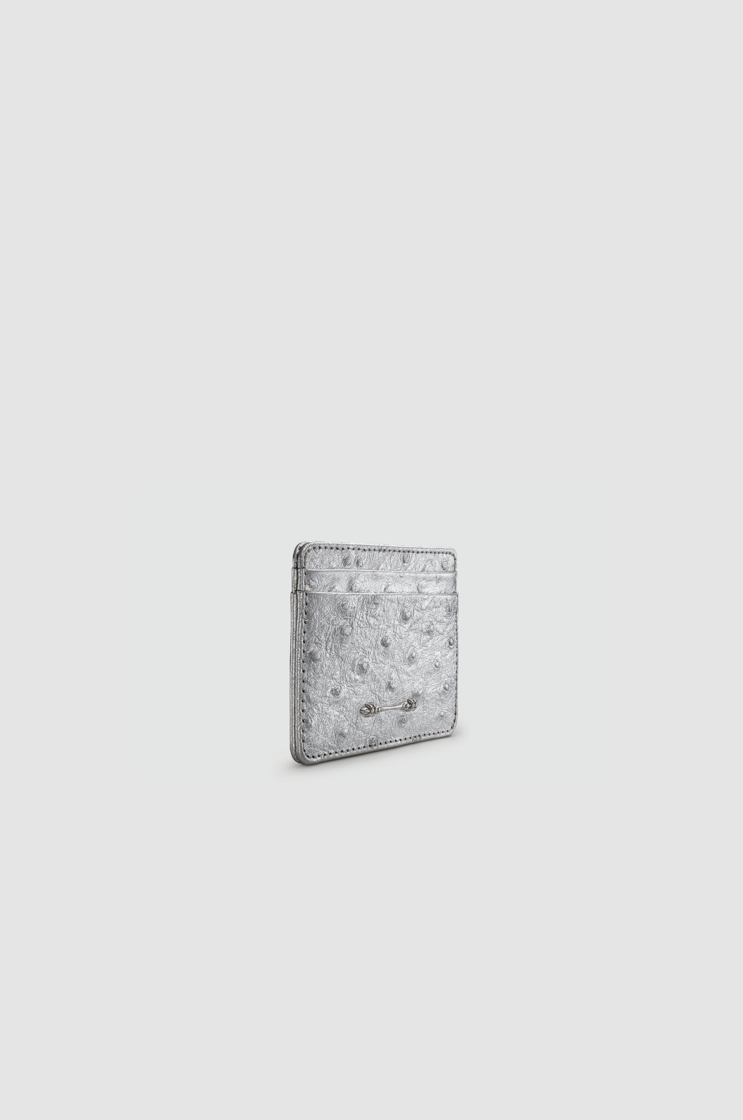 Okhtein Ostrich Cardholder - Silver Ostrich - Designer Cardholder - Card Cases 2