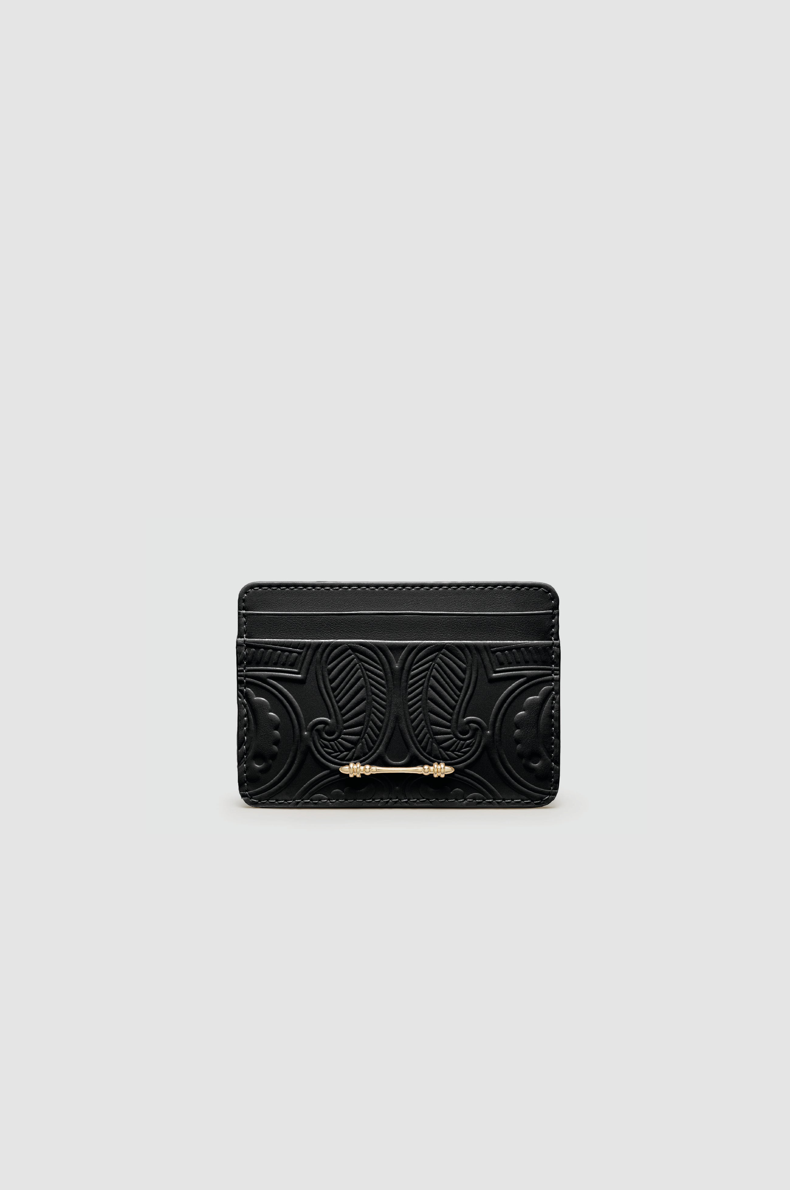 Okhtein Embossed Cardholder - Black - Designer Cardholder - Card Cases 1