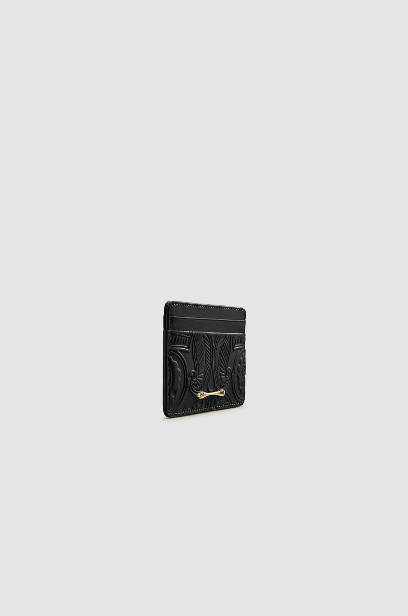 Okhtein Embossed Cardholder - Black - Designer Cardholder - Card Cases 2