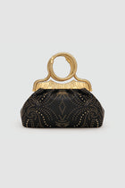 Okhtein Studded Bangle Clutch - Black - Designer Clutch - Clutch Bags 1