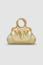 Okhtein Bangle Clutch - Gold Ostrich - Designer Clutch - Clutch Bags 1