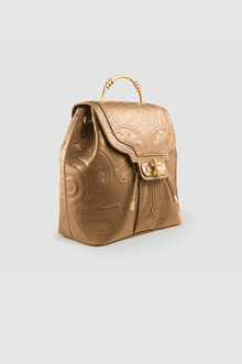 Okhtein Akima Embossed Backpack - Corda - Designer Backpack - Side