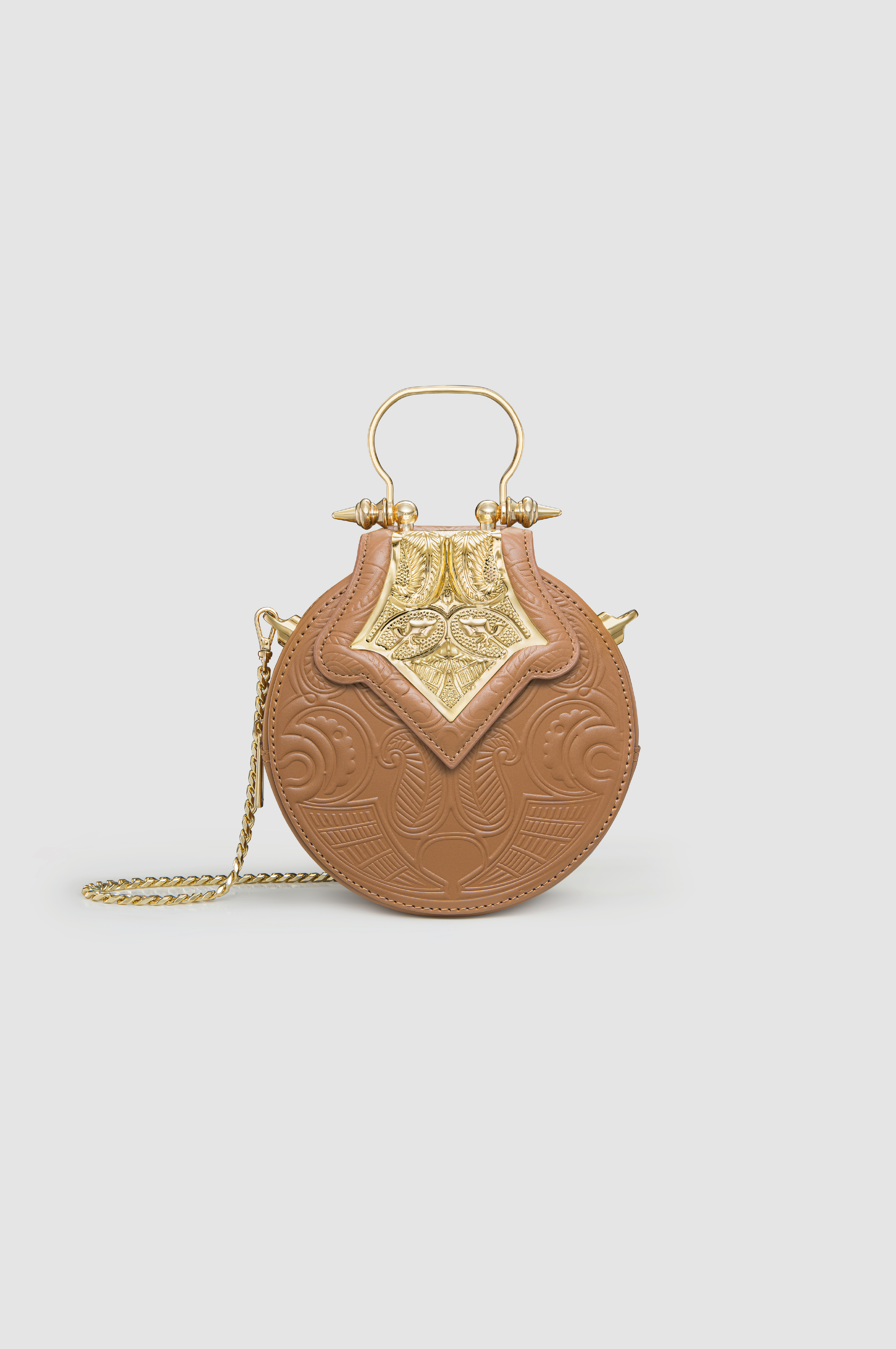 Okhtein Mini Dome Embossed - Corda - Designer Mini Handbag - Handbags 1