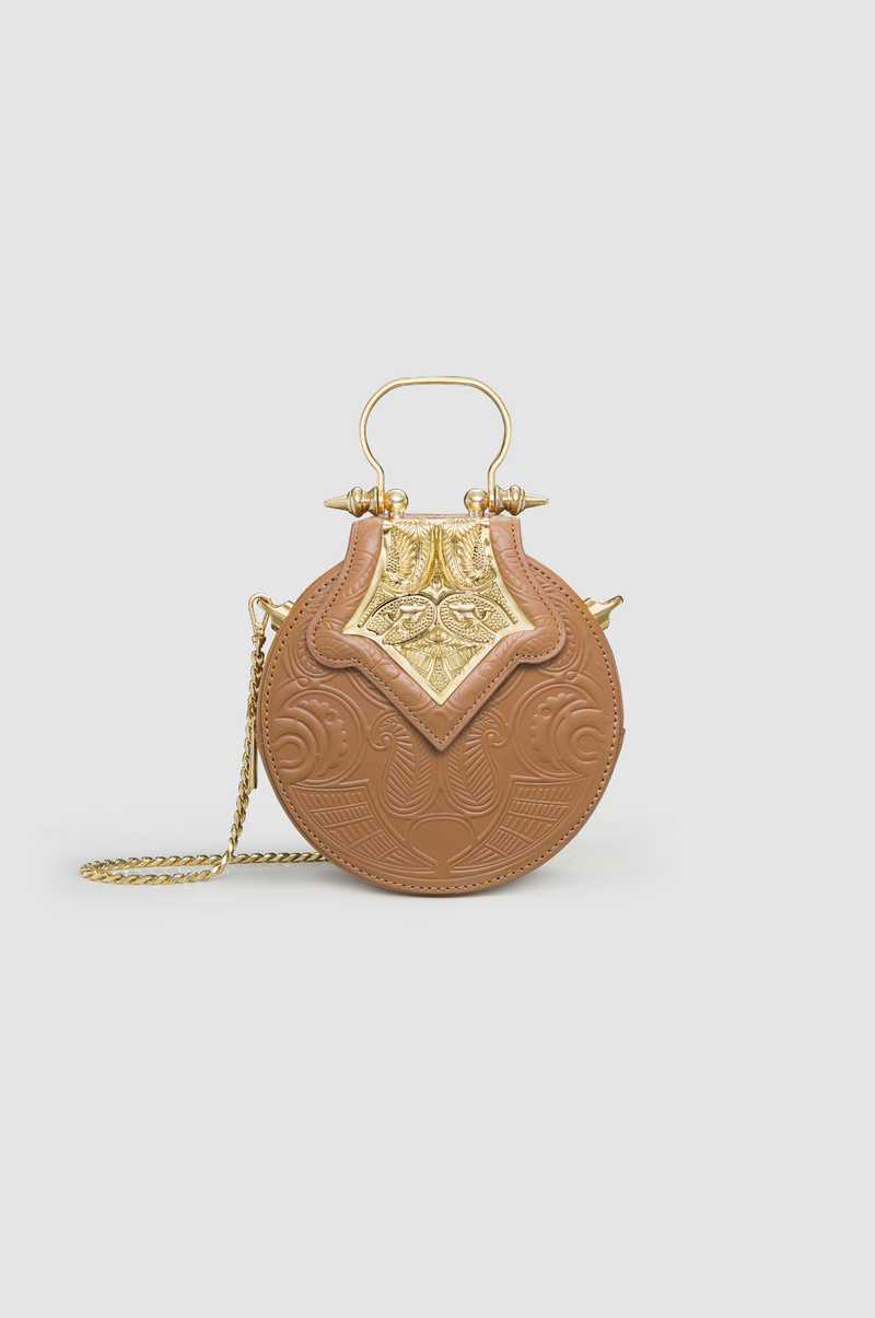 Okhtein Mini Dome Embossed - Corda - Designer Mini Handbag - Handbags 1