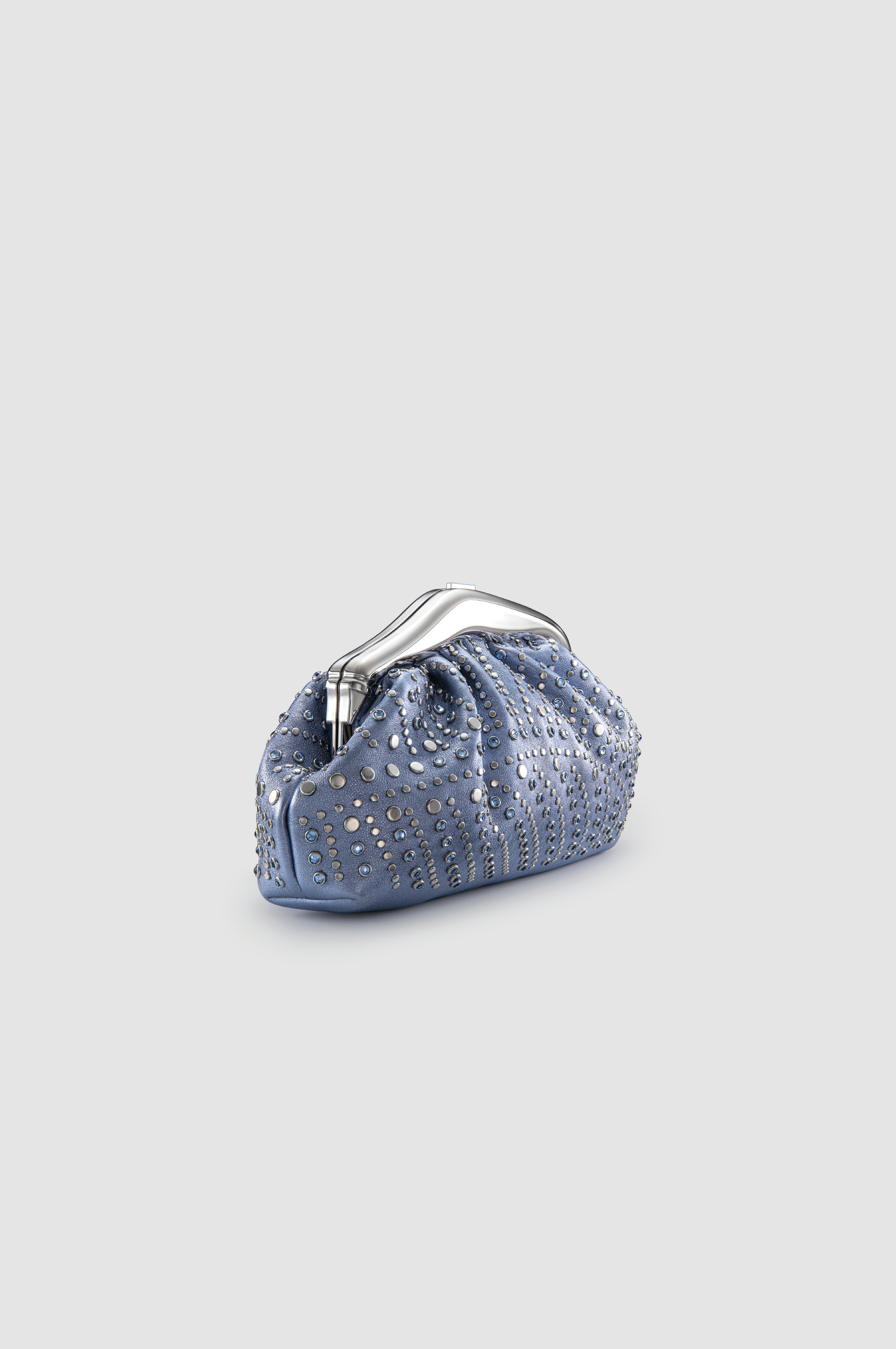 Okhtein Malleable Clutch - Studded Gel Blue with Crystals - Designer Clutch - Clutch Bags 2