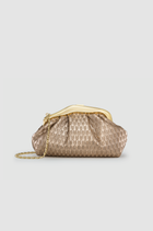 Okhtein Malleable Clutch - Gold with Arrows Print - Designer Clutch - Clutch Bags 1