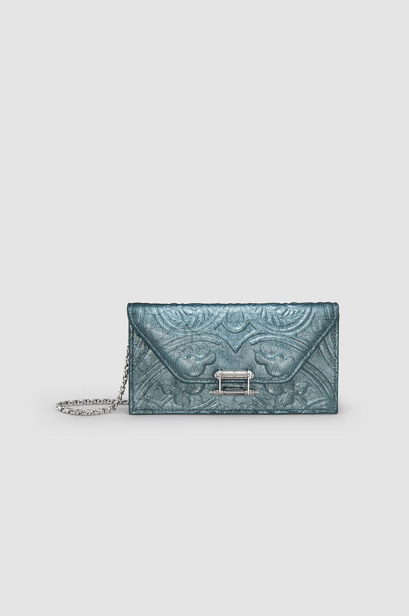 Embossed Pochette with Lock