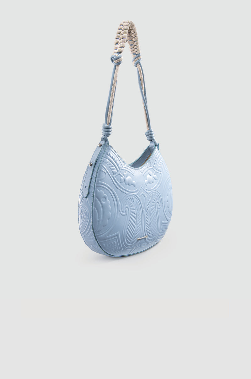 Okhtein Duo With Rope Handle - Sky Blue - Designer Handbag - Handbags 2