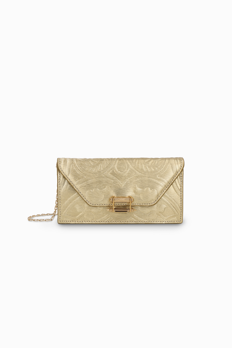 Embossed Pochette with Lock