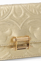 Embossed Pochette with Lock
