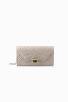 Embossed Pochette with Lock