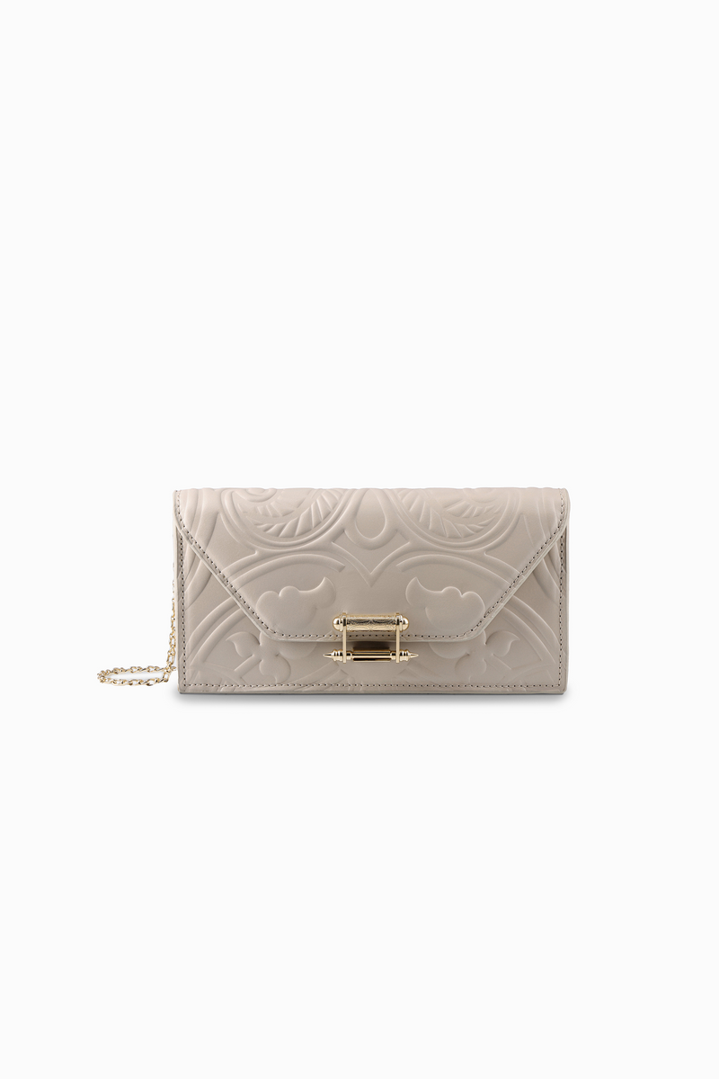 Embossed Pochette with Lock