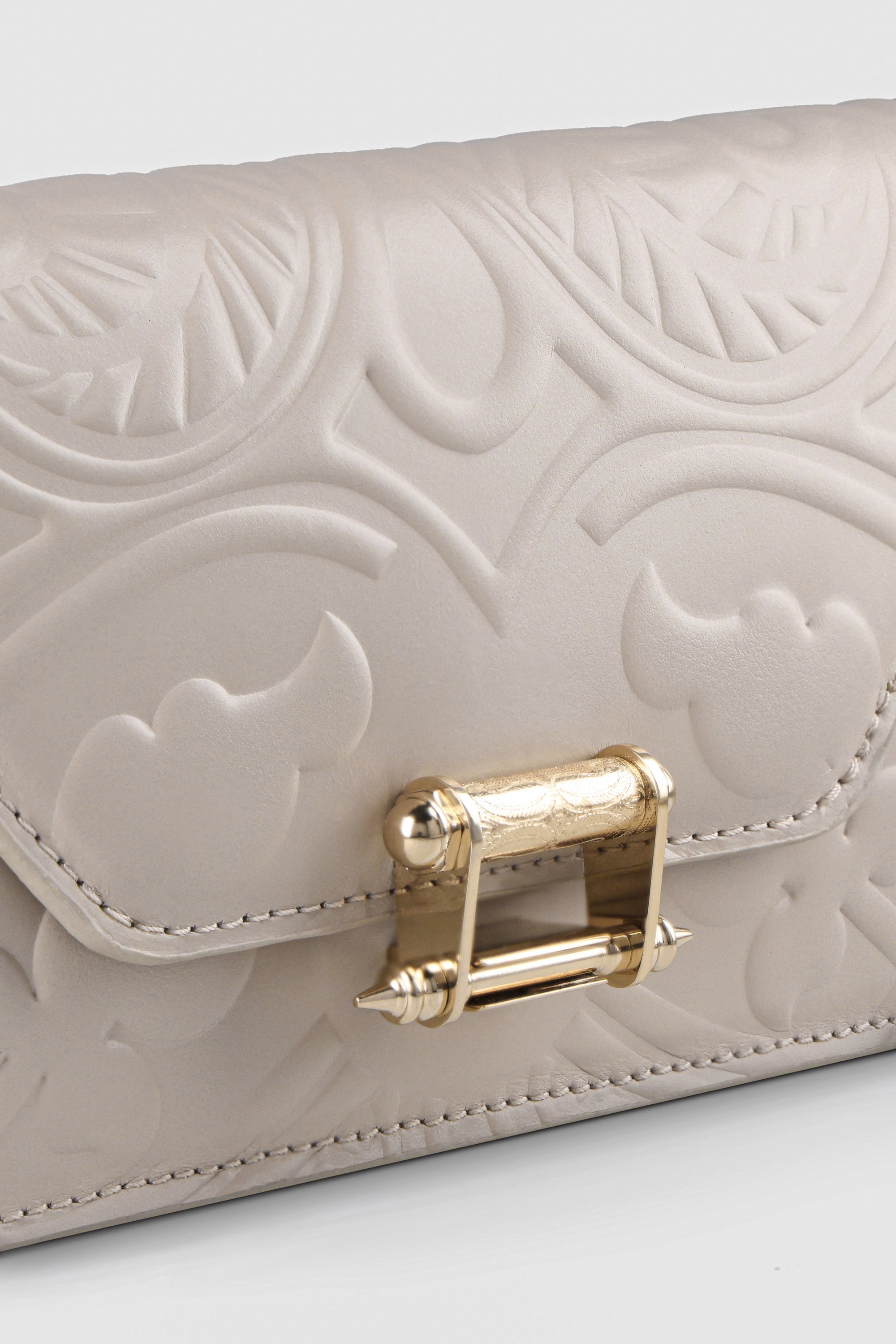 Embossed Pochette with Lock