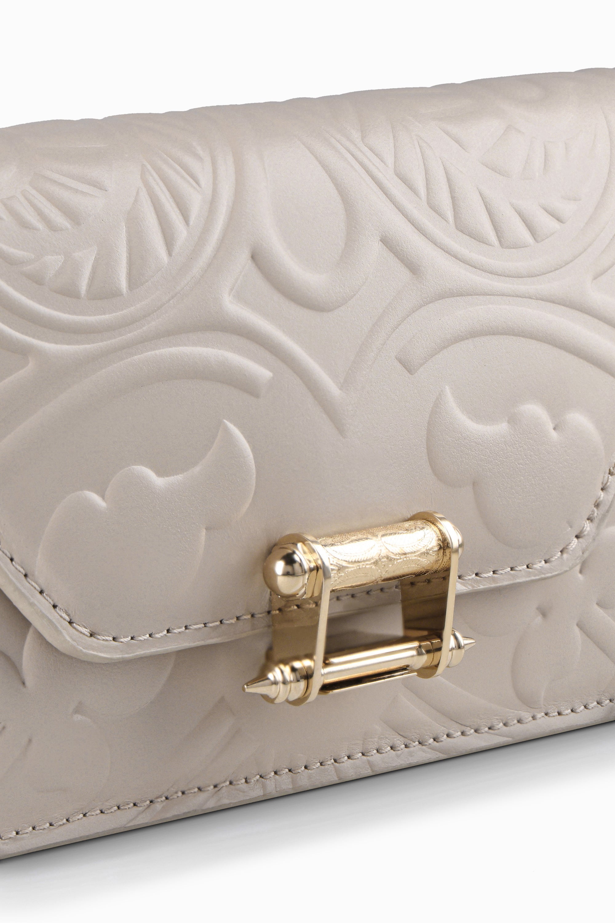 Embossed Pochette with Lock
