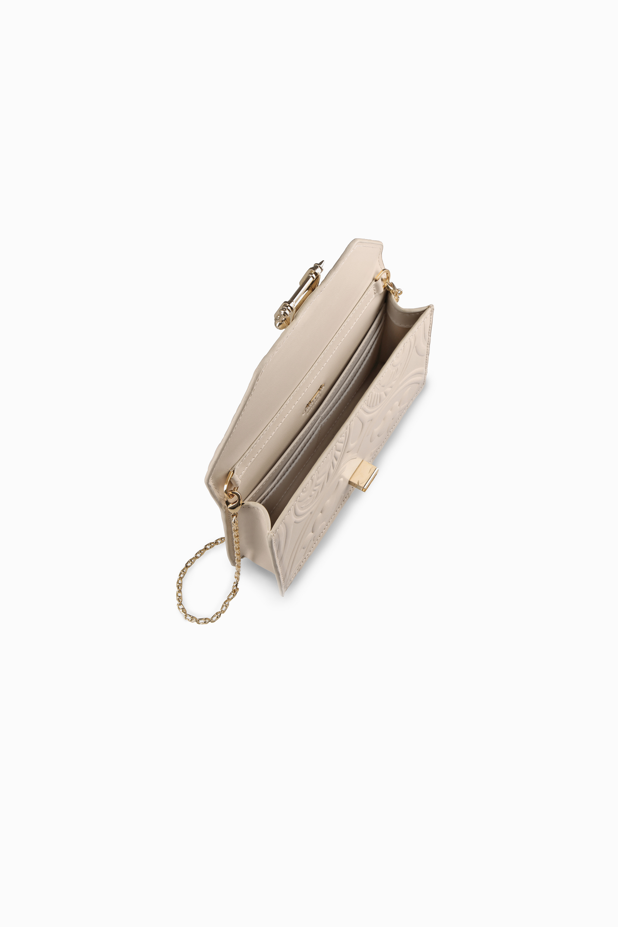 Embossed Pochette with Lock