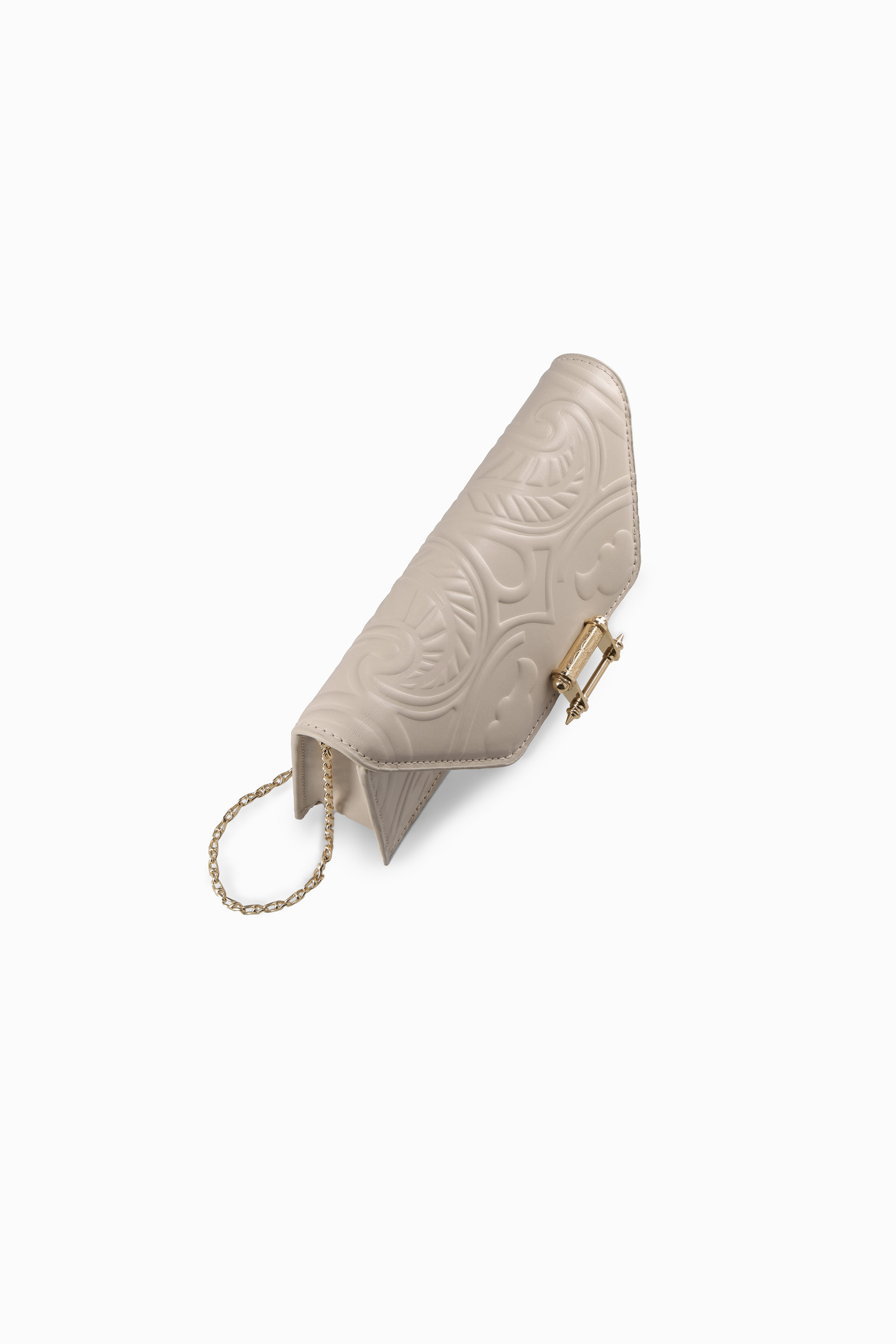 Embossed Pochette with Lock