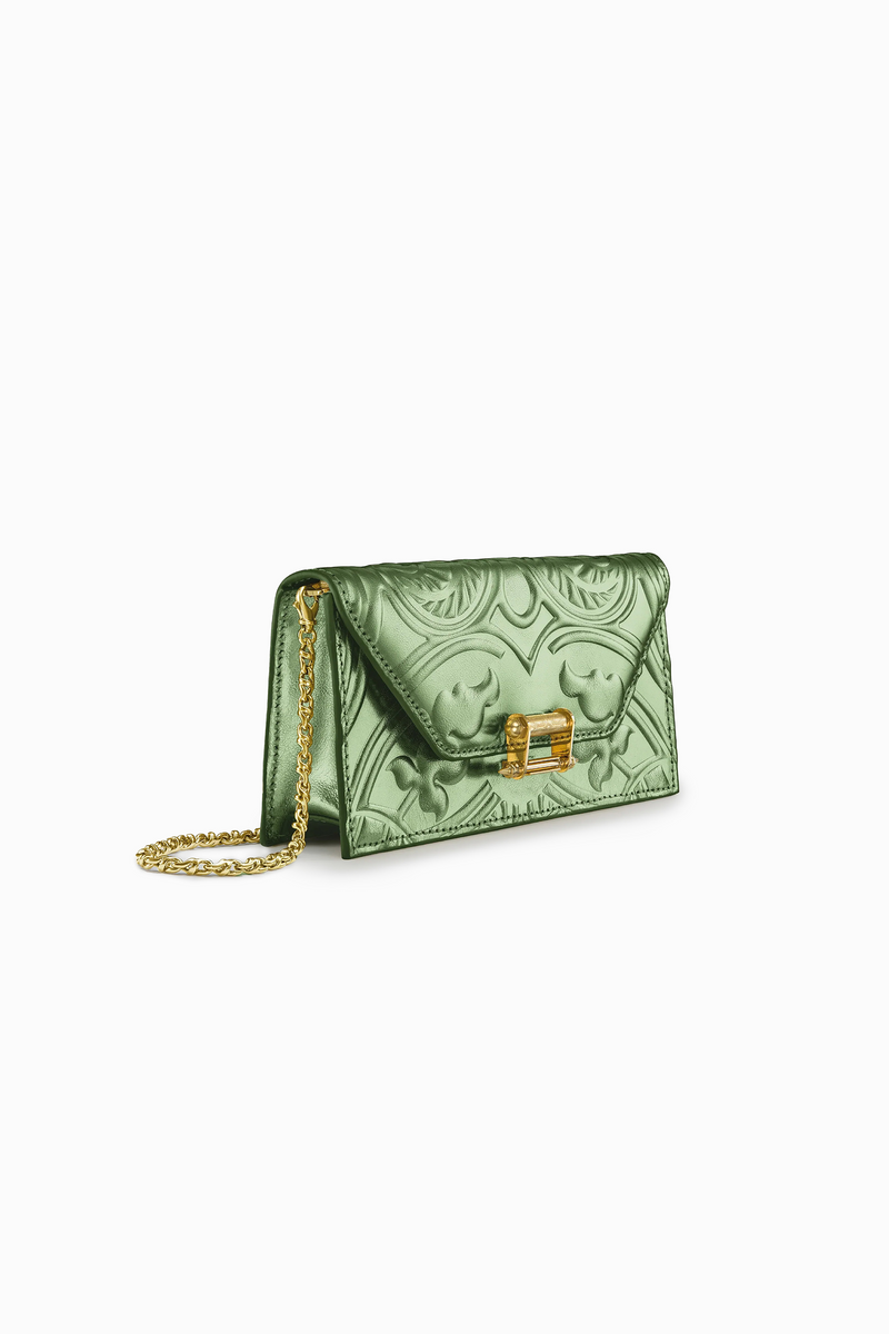 Embossed Pochette with Lock