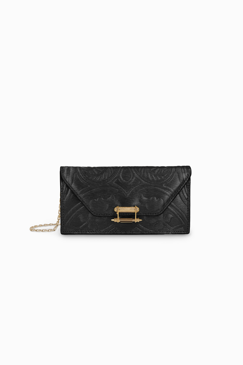 Embossed Pochette with Lock