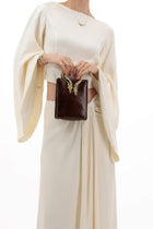 Okhtein Malleable Mini Shopper - Brown Gel - Designer Mini Handbag - Handbags 4