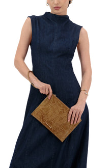 Okhtein Studded Wristlet Sleeve - Gold Gel - Designer Wrist Bag - Wrist Bags 3