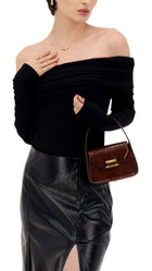 Okhtein Mini Feryel With Lock - Brown Gel - Designer Mini Handbag - Handbags 4