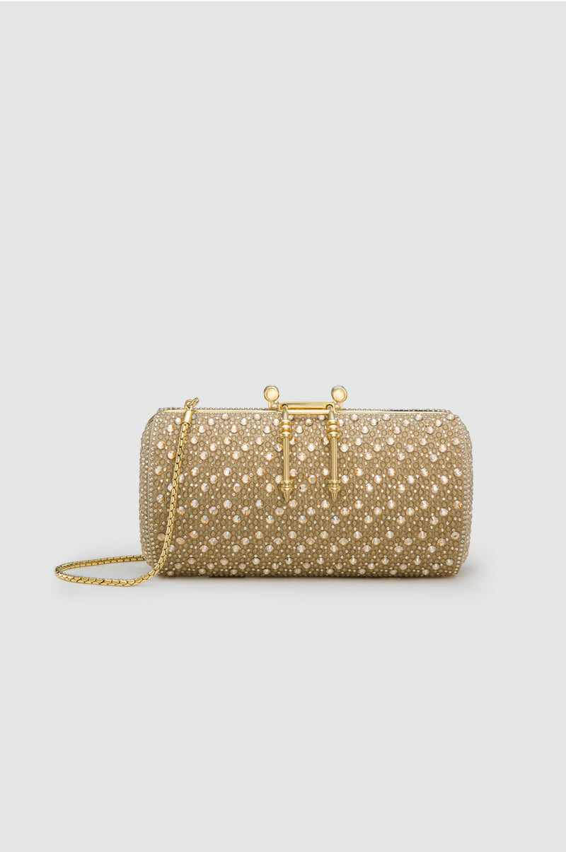 Okhtein Soiree Clutch - Crystal Gold - Designer Clutch - Clutch Bags 1