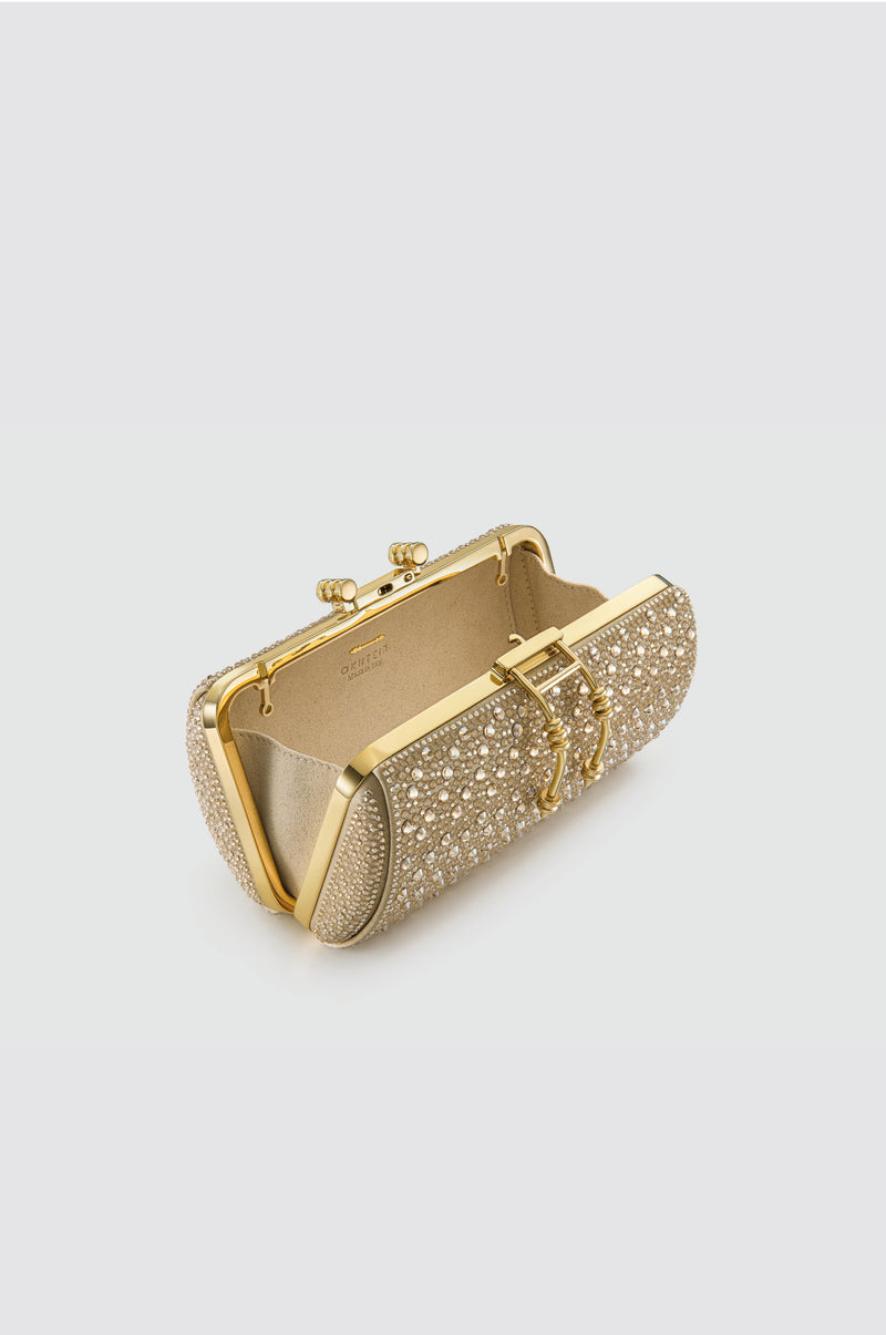 Okhtein Soiree Clutch - Crystal Gold - Designer Clutch - Clutch Bags 2