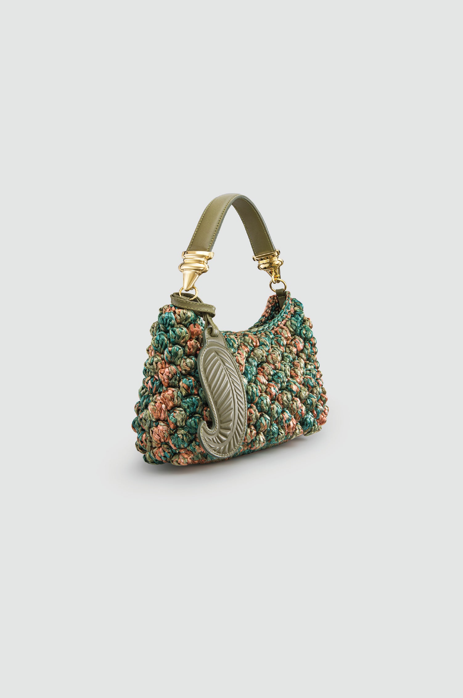 Okhtein Tala HandBag - Green Crochet Raffia - Designer Handbag - Handbags 2