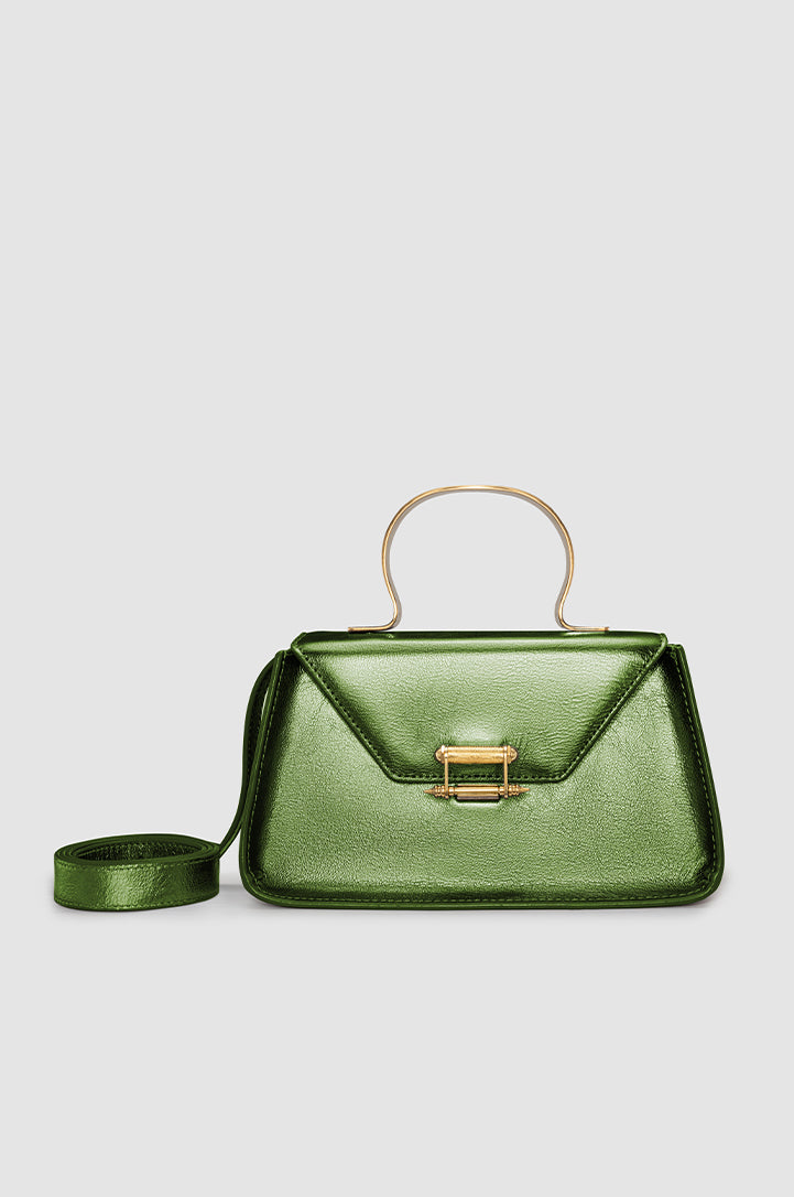 Okhtein Mini Afaf Handbag - Metallic Olive - Designer Mini Handbag - Handbags 1