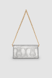 Okhtein Embossed Pochette - Scratched Metallic Embossed - Designer Shoulder Bag - Handbags 6