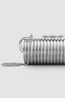 Okhtein Striped Felucca Clutch - Silver - Designer Clutch - Clutch Bags 2