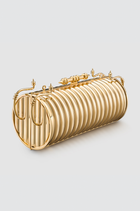 Okhtein Striped Felucca Clutch - Gold - Designer Clutch - Clutch Bags 3