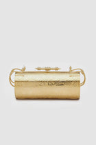 Okhtein Engraved Felucca Clutch - Gold - Designer Clutch - Clutch Bags 1