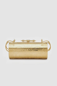 Okhtein Engraved Felucca Clutch - Gold - Designer Clutch - Clutch Bags 1