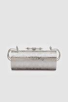 Okhtein Engraved Felucca Clutch - Silver - Designer Clutch - Clutch Bags 1