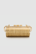 Okhtein Striped Felucca Clutch - Gold - Designer Clutch - Clutch Bags 1